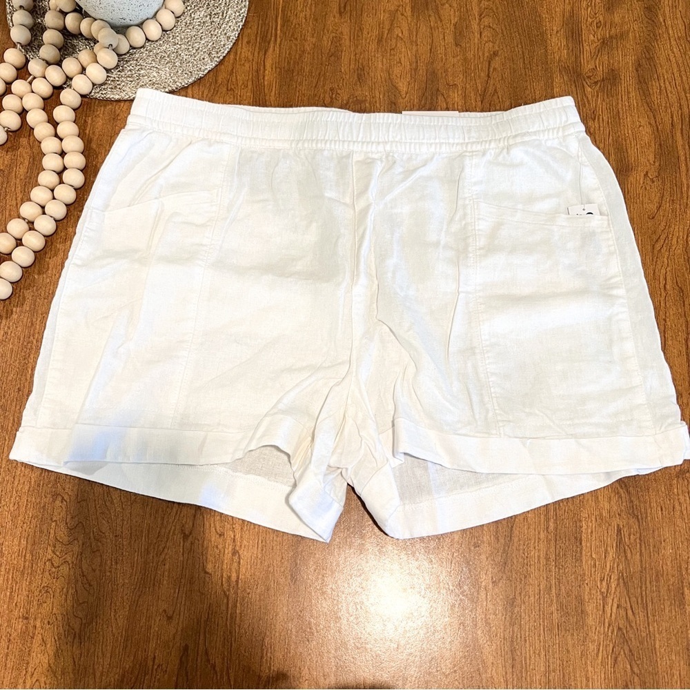 NWT Old Navy High Rise Linen Blend Shorts - Picture 2 of 6